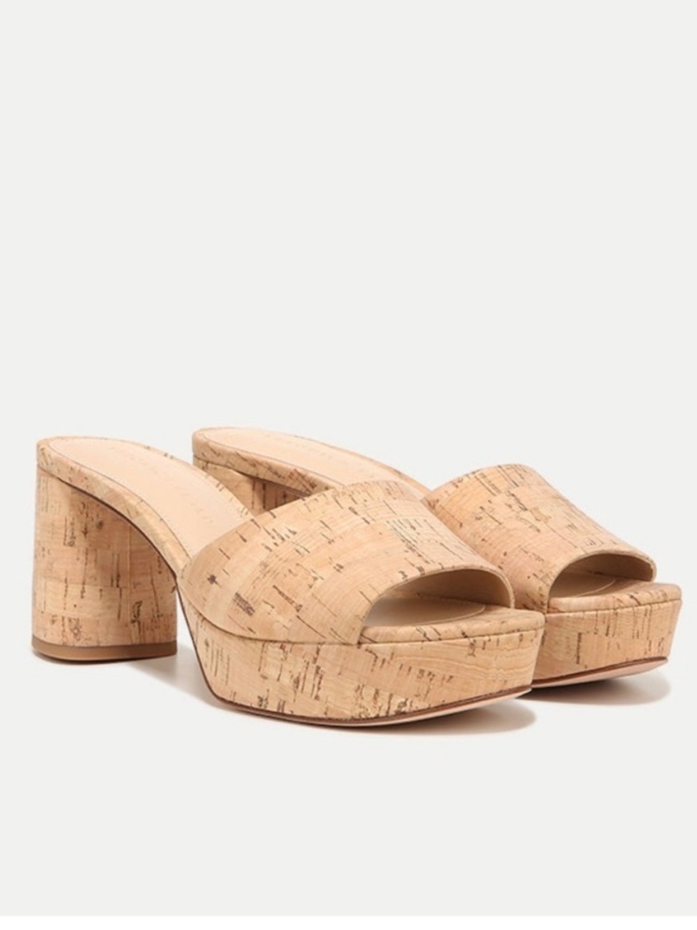 Veronica Beard Heels Dali Platform in Natural Cork Cream